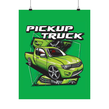 Vibrant Pickup Truck Matte Poster for Car Enthusiasts - CreativeRino