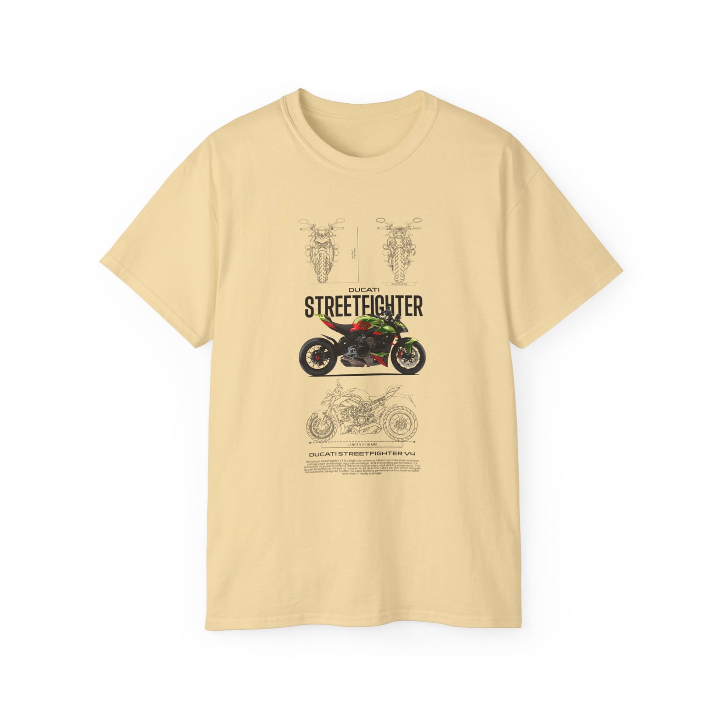 Ducati Streetfighter V4 Unisex Ultra Cotton Tee - Stylish Motorcycle T-shirt for Riders - CreativeRino