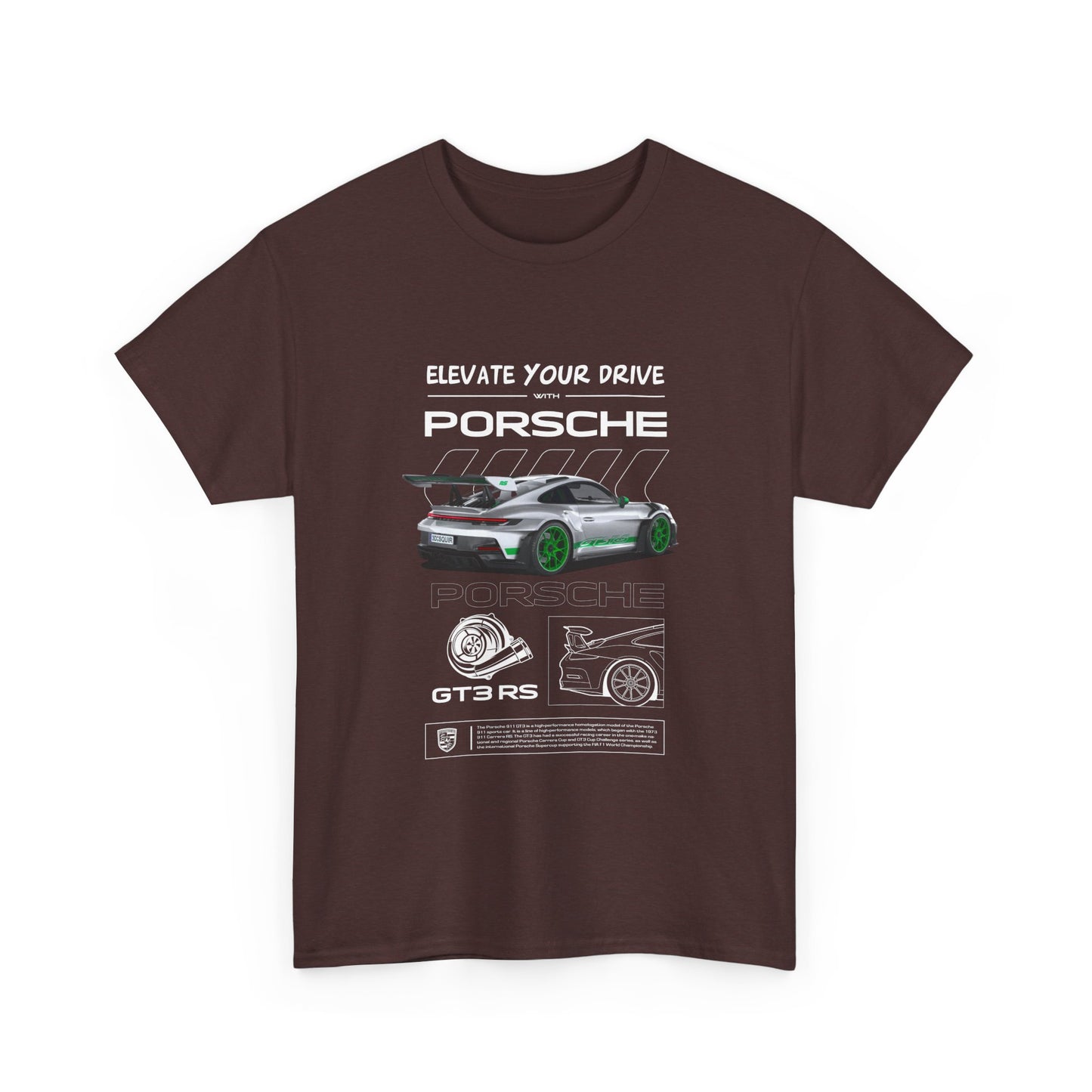 Porsche 911 Elevate Your Drive Unisex Heavy Cotton Tee - CreativeRino