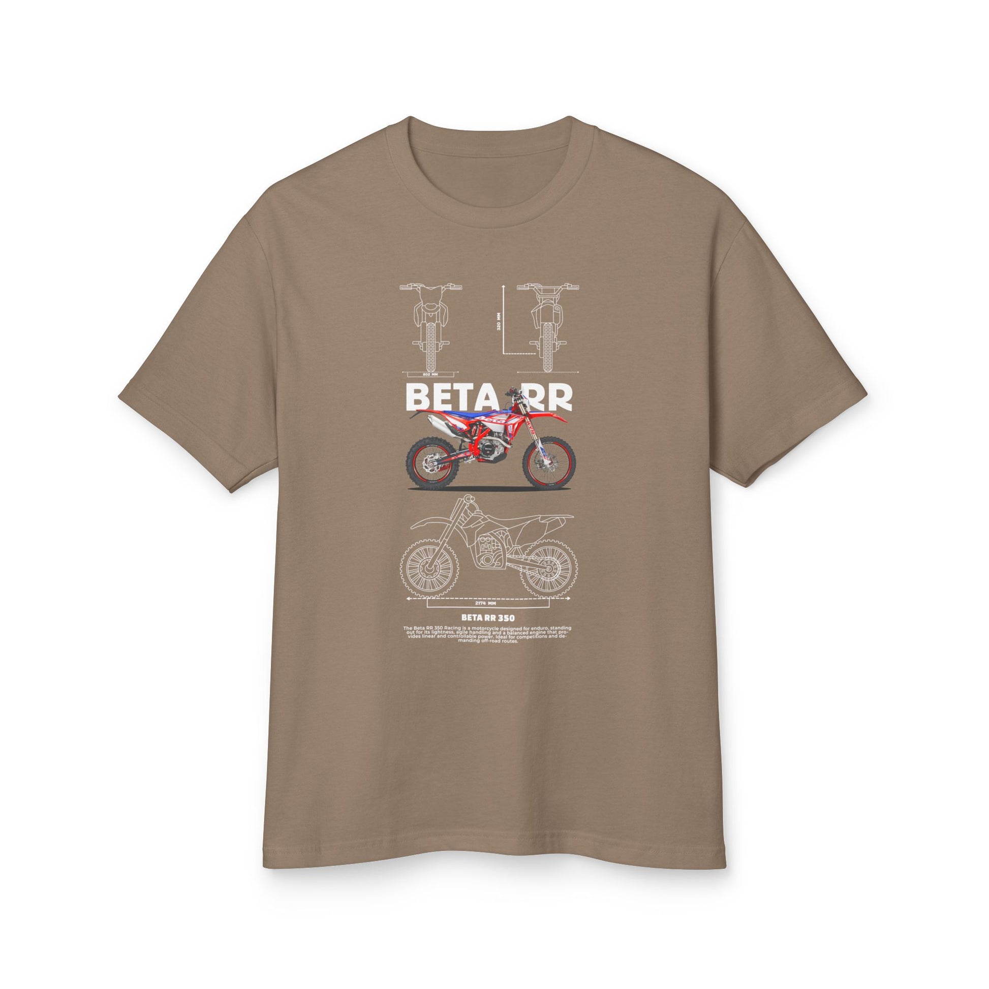 Beta RR 350 Motorcycle Graphic Tee - Unisex Heavyweight Cotton T-Shirt - CreativeRino