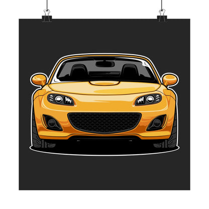 Vibrant Car Art Poster - Matte Finish Square Wall Decor - CreativeRino