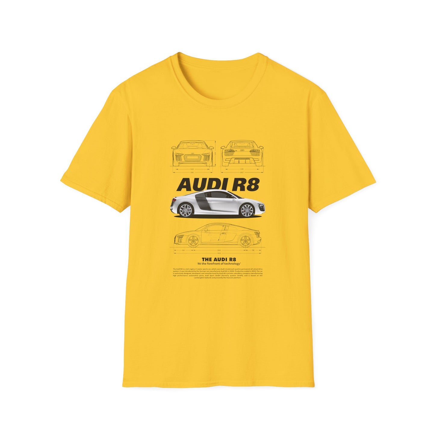 Audi R8 Graphic T-Shirt - Perfect for Car Enthusiasts - CreativeRino