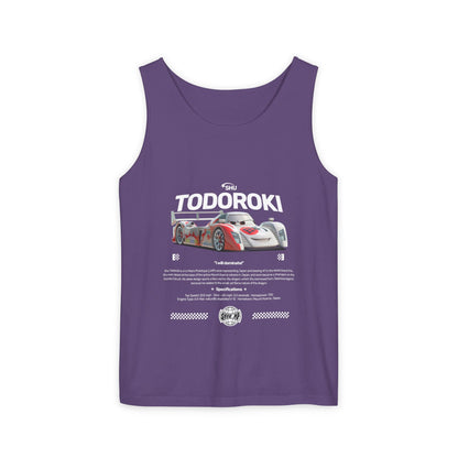 Shu Todoroki Unisex Garment-Dyed Tank Top - | Cat T-shirt Racing Design - CreativeRino