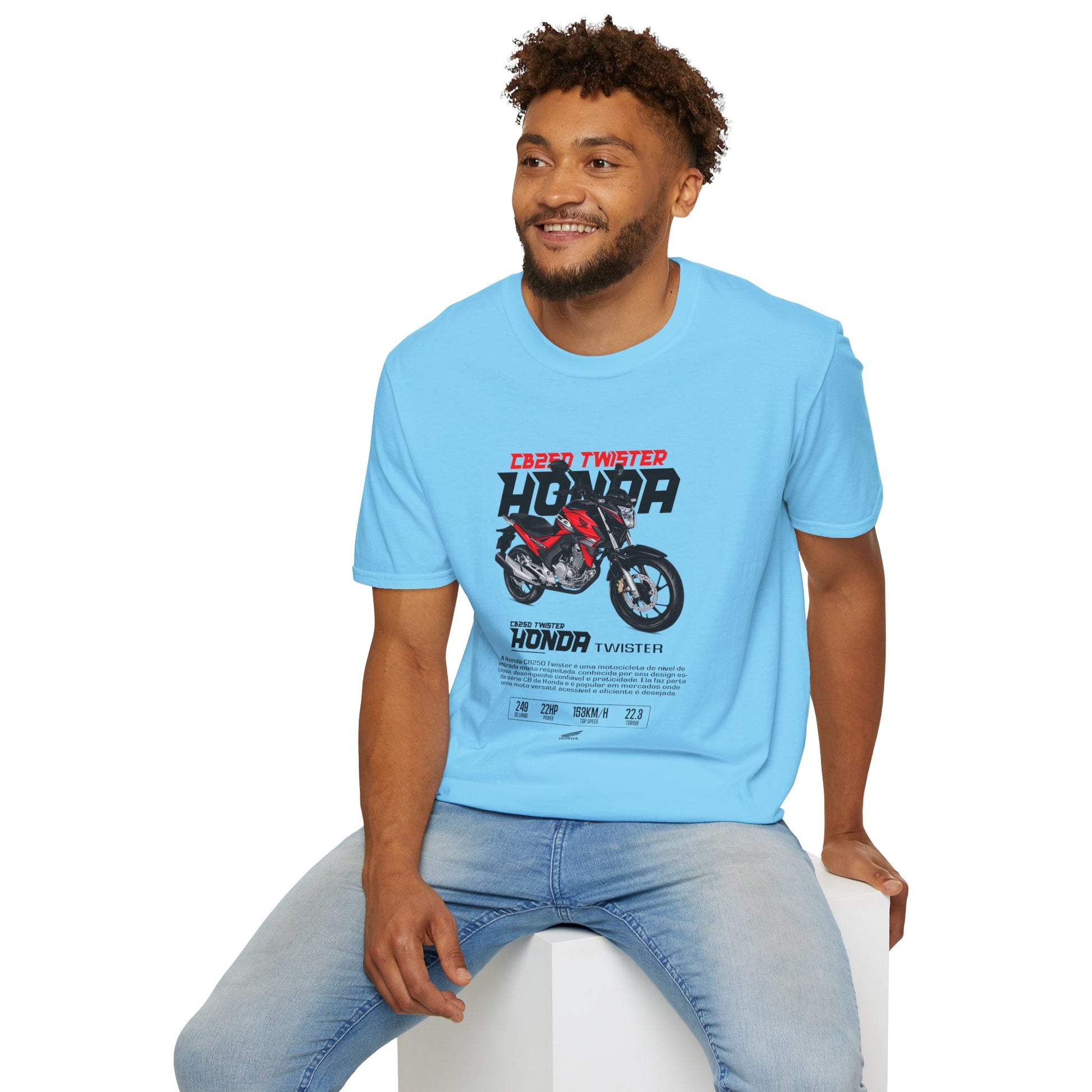Honda Twister Unisex Softstyle T-Shirt - Motorcycle Enthusiast Graphic Tee - CreativeRino