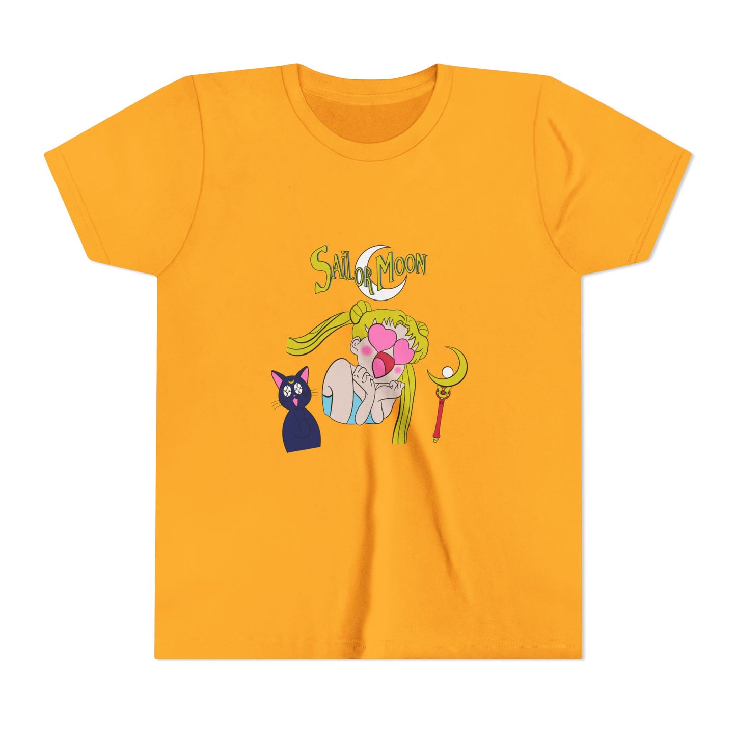 Sailor Moon Youth Short Sleeve Tee - Cute Cartoon T-shirt Design for Young Fans - CreativeRino