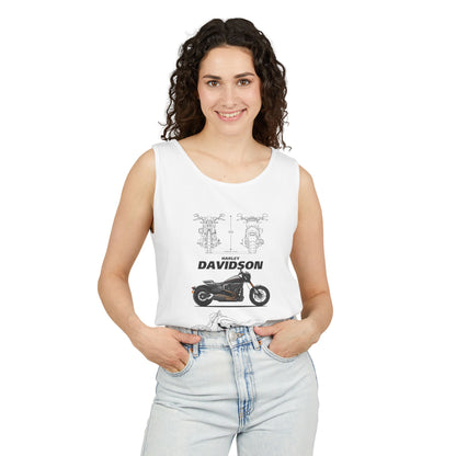 Harley Davidson FXDR Unisex Tank Top - Vintage Motorcycle Graphic Apparel - CreativeRino