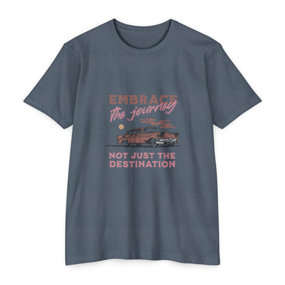 Embrace the Journey Unisex CVC Jersey T-shirt - Adventure Vibes - CreativeRino