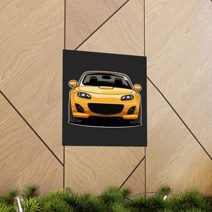 Vibrant Car Art Poster - Matte Finish Square Wall Decor - CreativeRino