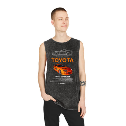 Toyota Supra MK4 Stonewash Unisex Tank Top - Car Lover's Apparel - CreativeRino