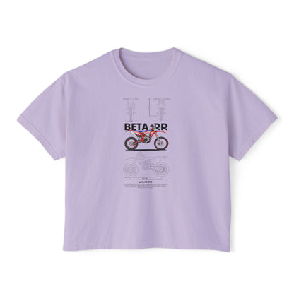 Beta RR 350 Motorcycle Women's Boxy Tee - Perfect T-shirt for Biker Enthusiasts - CreativeRino