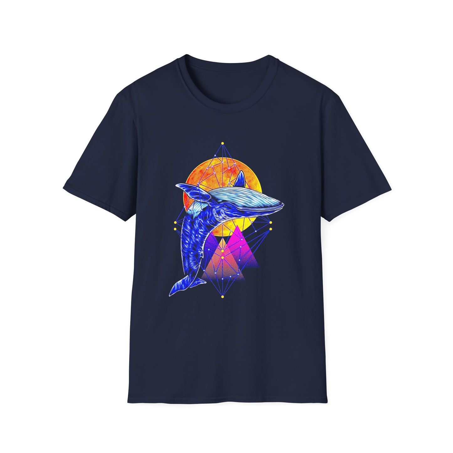Ballena Whale Unisex Softstyle T-Shirt | Edgy Ocean Art Tee, Unique Gift for Beach Lovers, Festival Wear, Animal Lovers - CreativeRino