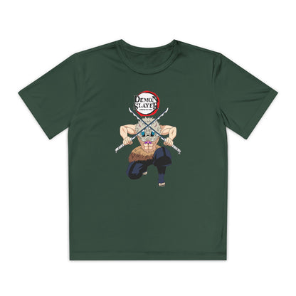 Youth Demon Slayer Competitor Tee - Bold Orange Anime T-shirt for Fans - CreativeRino