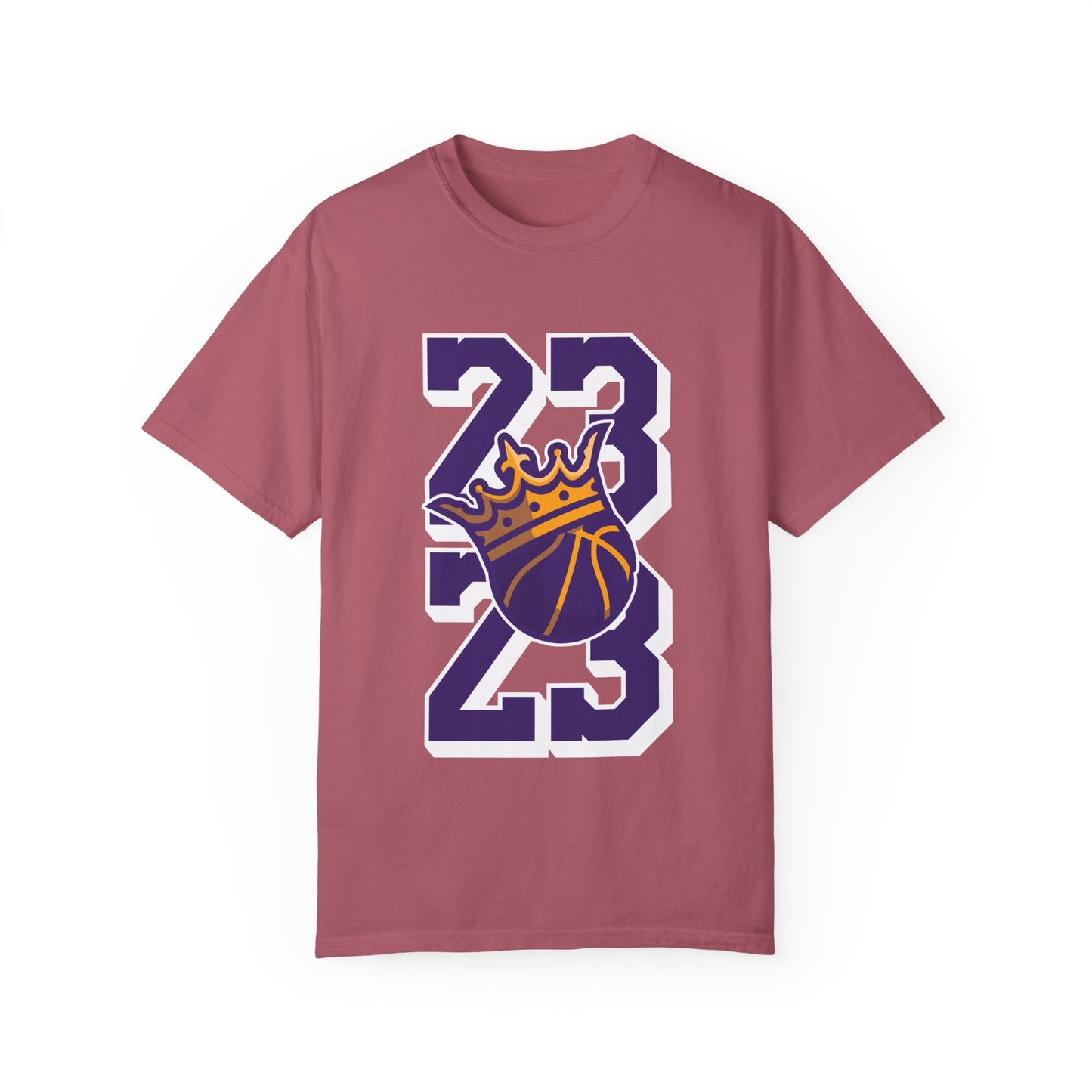 Lebron James King of the Court Unisex Garment-Dyed T-shirt - Basketball 23 Tee Design - CreativeRino