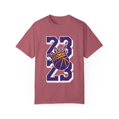 Lebron James King of the Court Unisex Garment-Dyed T-shirt - Basketball 23 Tee Design - CreativeRino