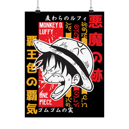 One Piece Matte Vertical Posters Anime Wall Art - CreativeRino