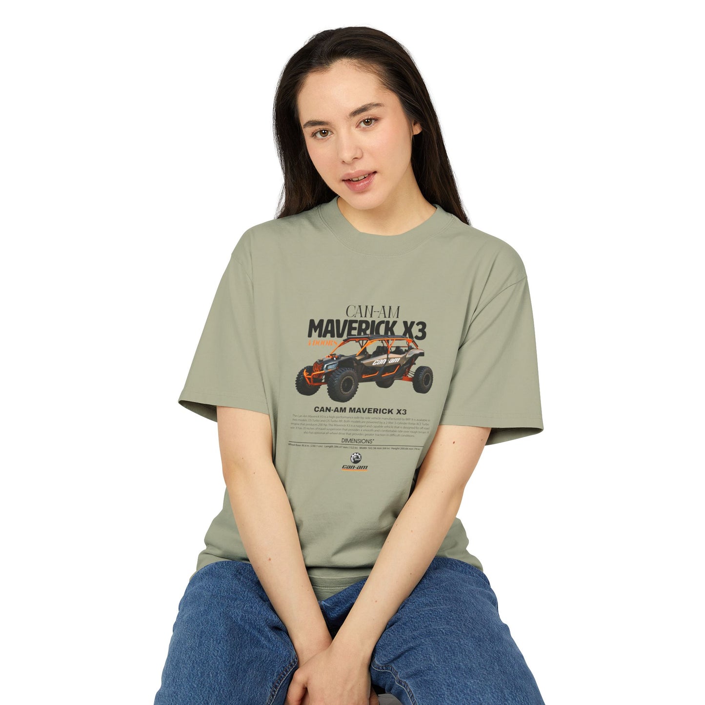 Maverick X3 Graphic Tee - Unisex Heavy Faded T-Shirt for Off-Road Enthusiasts - CreativeRino