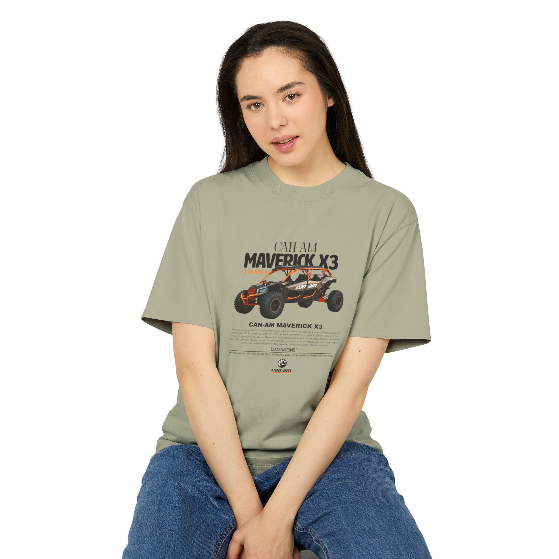 Maverick X3 Graphic Tee - Unisex Heavy Faded T-Shirt for Off-Road Enthusiasts - CreativeRino
