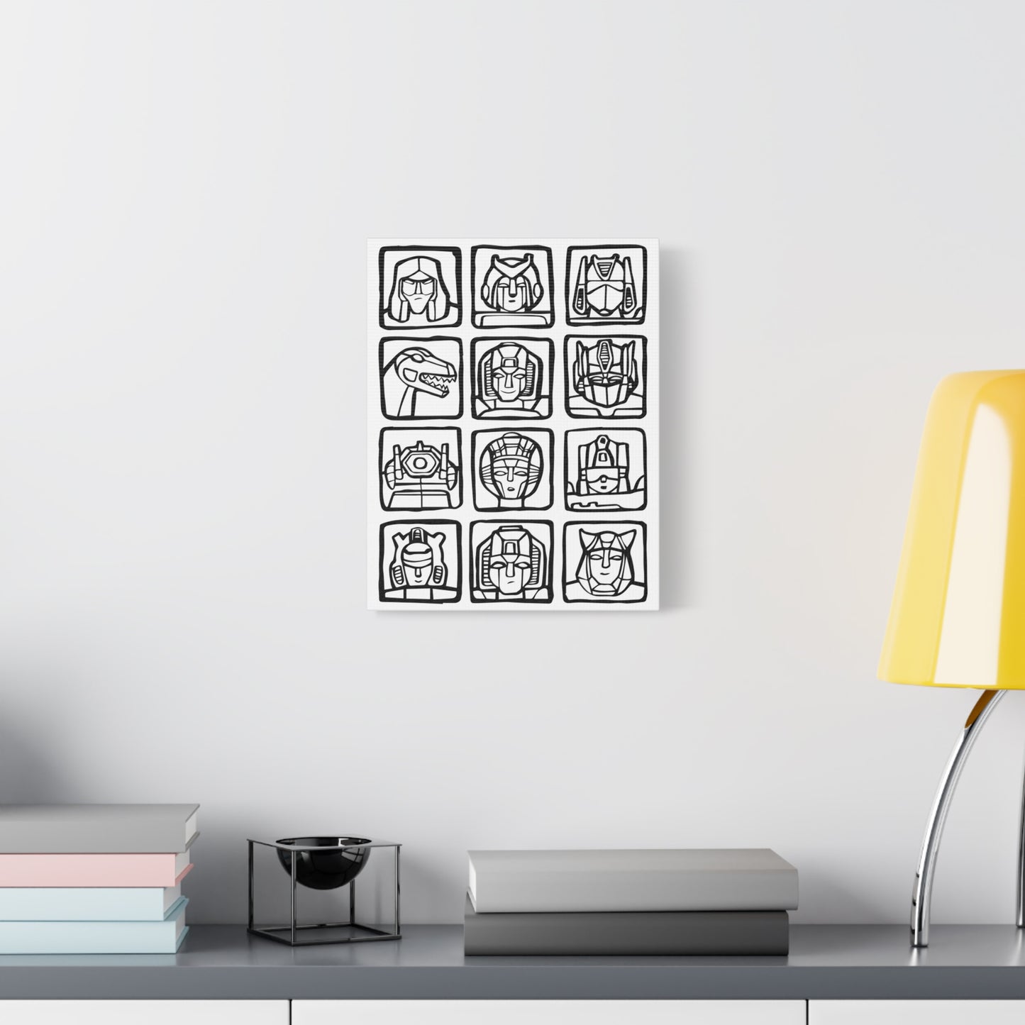 Transformers-Inspired Matte Canvas Print - 12 Iconic Characters Wall Art - CreativeRino