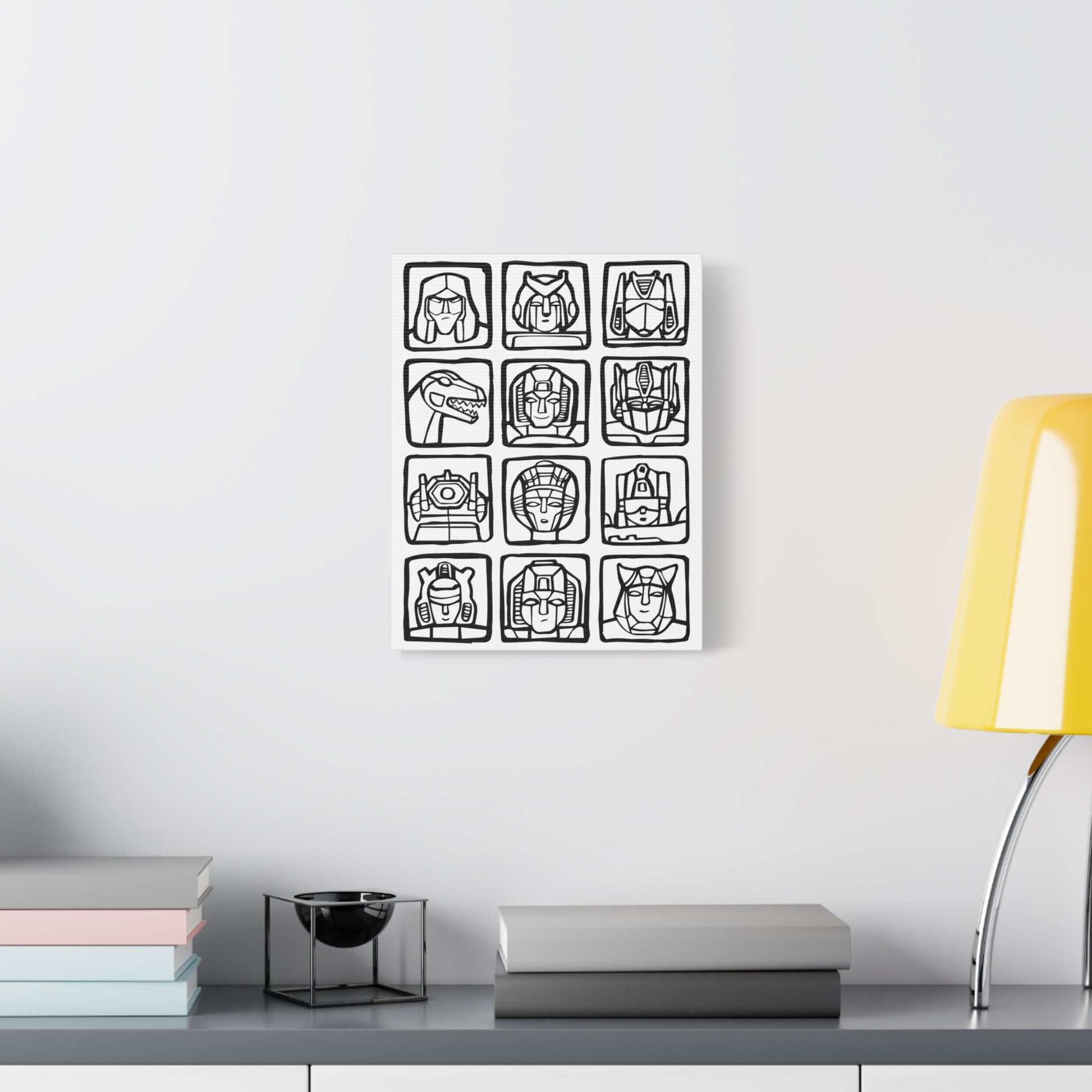 Transformers-Inspired Matte Canvas Print - 12 Iconic Characters Wall Art - CreativeRino