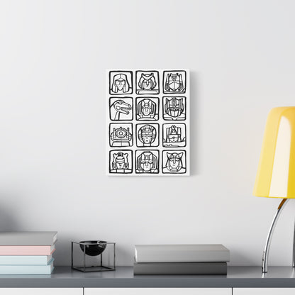 Transformers-Inspired Matte Canvas Print - 12 Iconic Characters Wall Art - CreativeRino