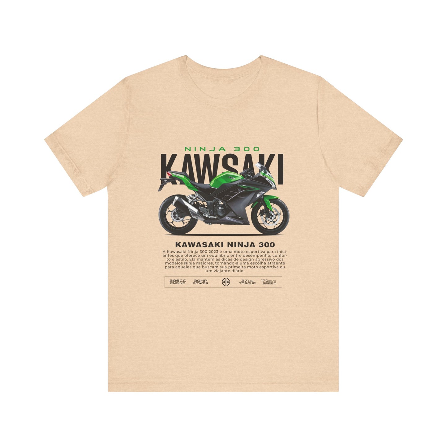 Kawasaki Ninja 300 Unisex T-Shirt - Vintage Motorcycle Graphic Tee - CreativeRino