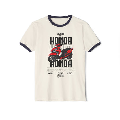 Honda Scooter Life Unisex Cotton Ringer T-Shirt - CreativeRino