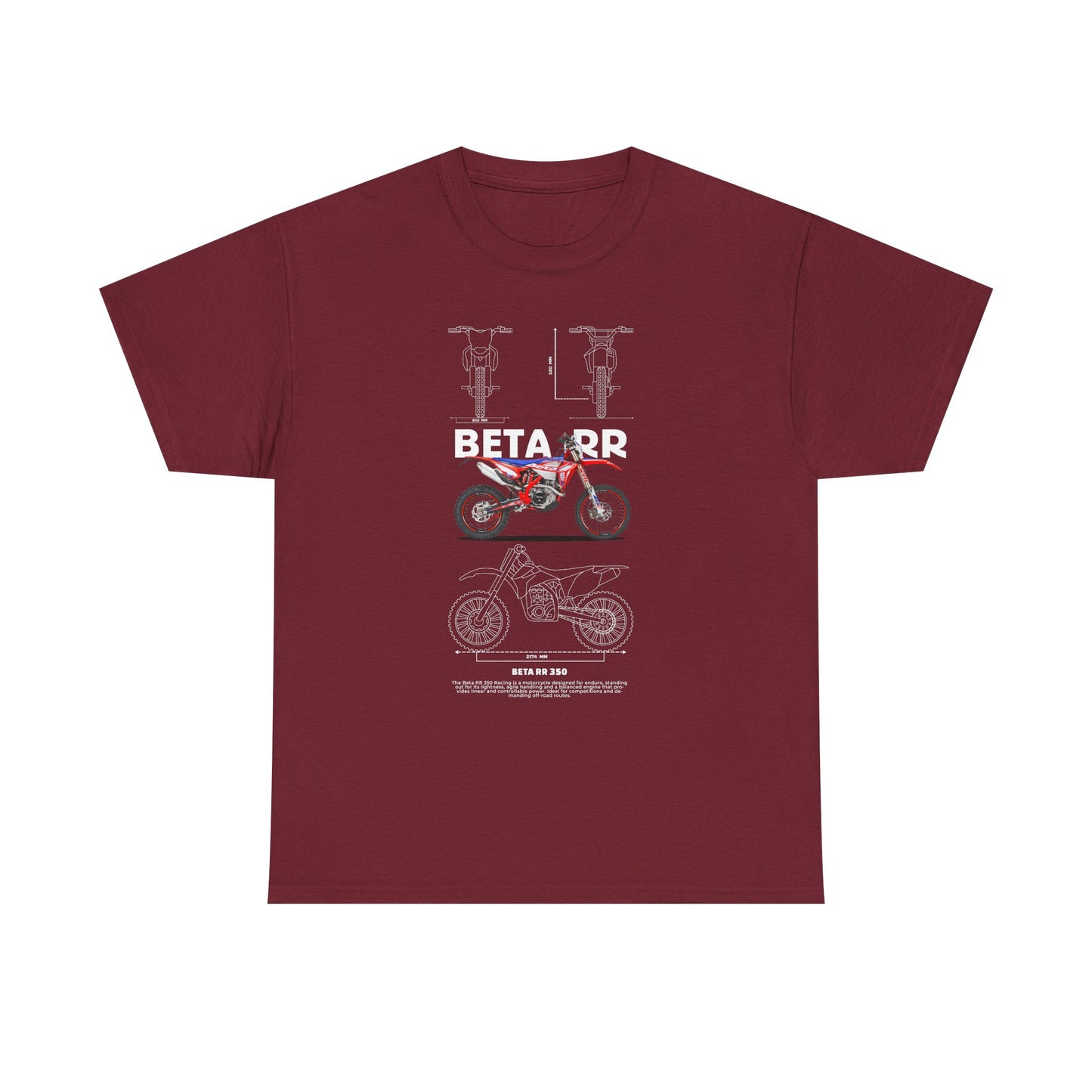 Unisex Heavy Cotton Tee - Beta RR Motorcycle Graphic T-shirt - CreativeRino