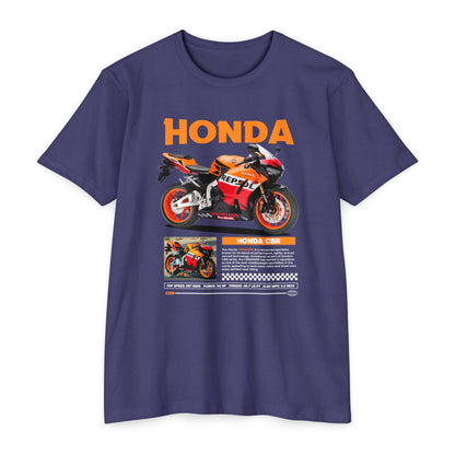 Honda CBR Motorcycle Unisex Jersey T-shirt - Perfect for Bikers and Racing Enthusiasts - CreativeRino