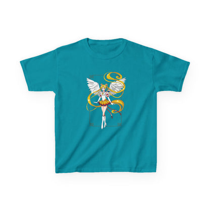 Anime Kids Heavy Cotton™ Tee - Sailor Moon Angelic Warrior T-shirt Design for Young Dreamers - CreativeRino