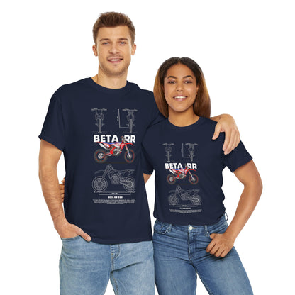 Unisex Heavy Cotton Tee - Beta RR Motorcycle Graphic T-shirt - CreativeRino