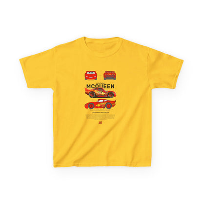 Lightning McQueen Kids Heavy Cotton Tee - Perfect T-shirt for Car Lovers and Birthday Gifts - CreativeRino