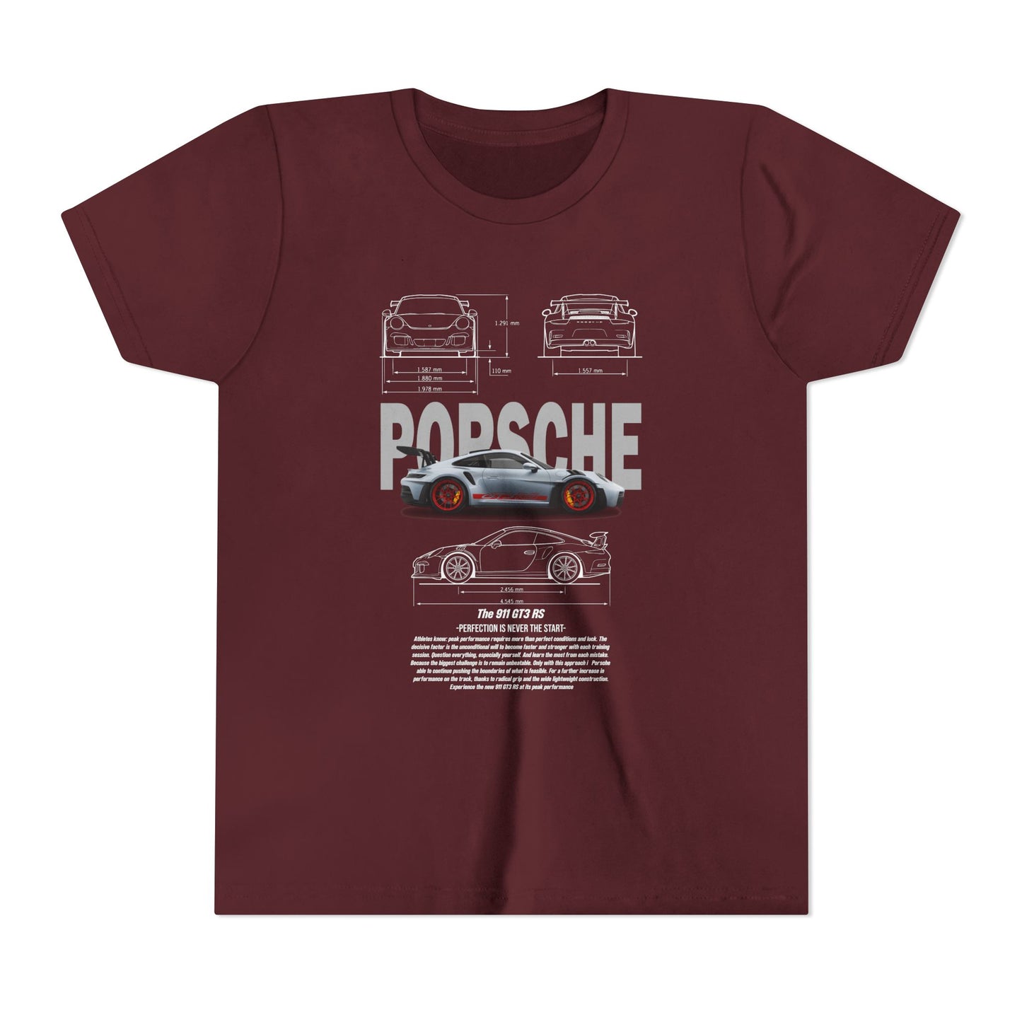 Porsche Engineering Youth  Tee - Classic Car T-shirt Design - CreativeRino