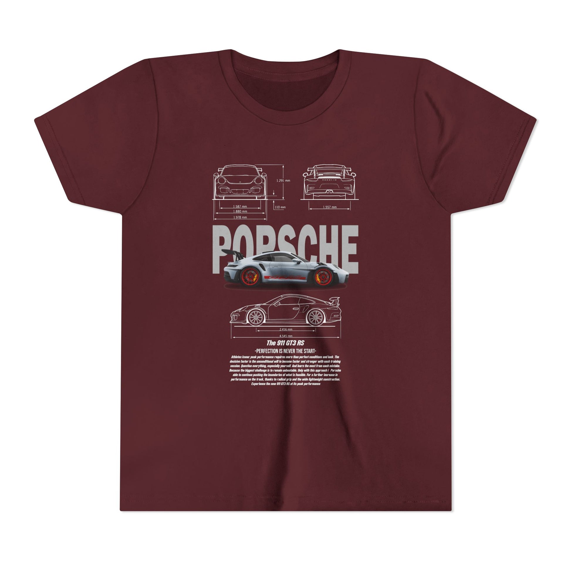 Porsche Engineering Youth  Tee - Classic Car T-shirt Design - CreativeRino