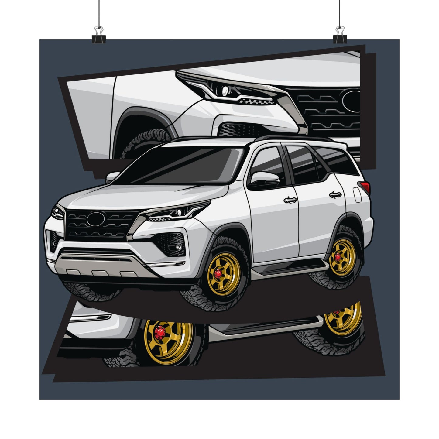 Fortuner Car Poster - Stylish Off-Road Vehicle Artwork for Auto Enthusiasts - CreativeRino