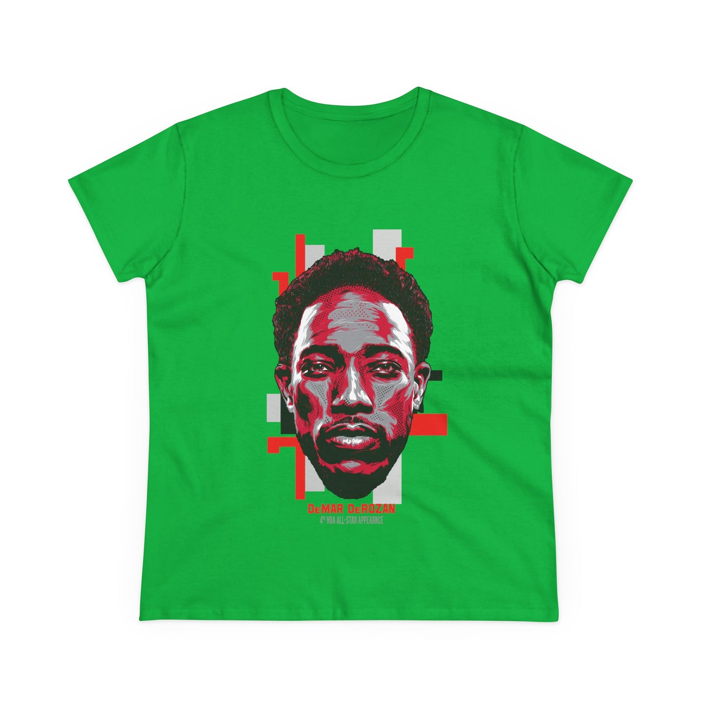 Women's Cotton Tee - De'Mar DeRozan Graphic T-shirt Design - CreativeRino