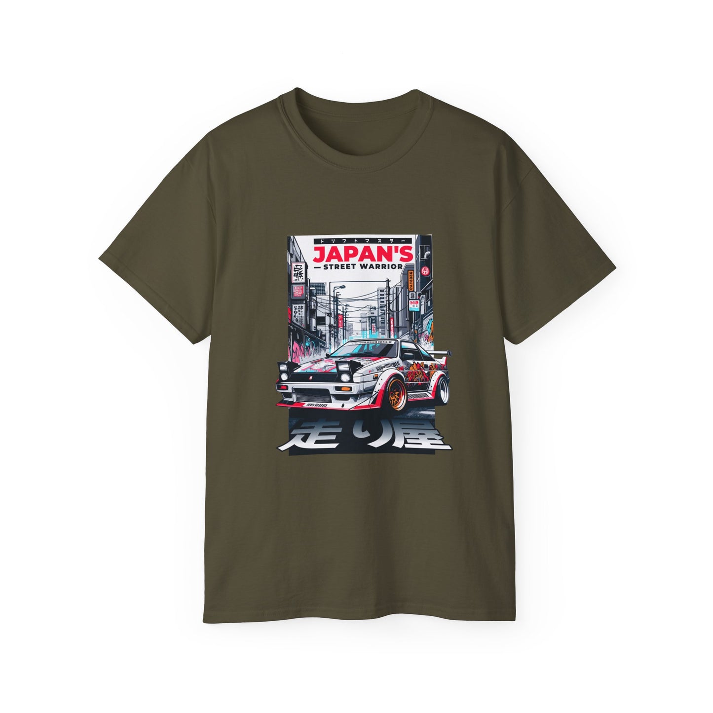 Japan's Street Warrior Unisex Ultra Cotton Tee - Vintage Car Graphic T-Shirt - CreativeRino