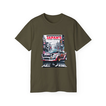 Japan's Street Warrior Unisex Ultra Cotton Tee - Vintage Car Graphic T-Shirt - CreativeRino