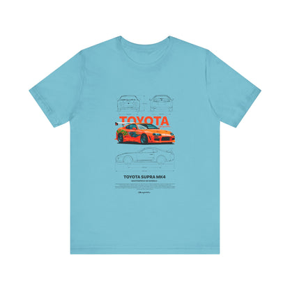 Toyota Supra MK4 Unisex Jersey Tee - Car Enthusiast Graphic Shirt - CreativeRino