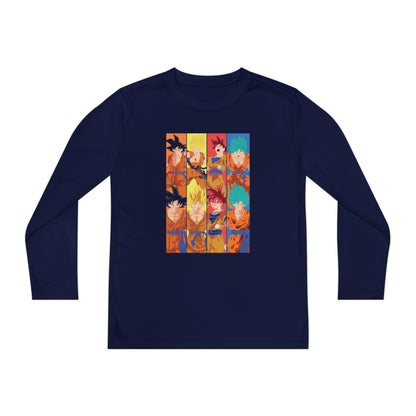 Dragon Ball Z Youth Long Sleeve Tee - Colorful Anime Character T-shirt - CreativeRino