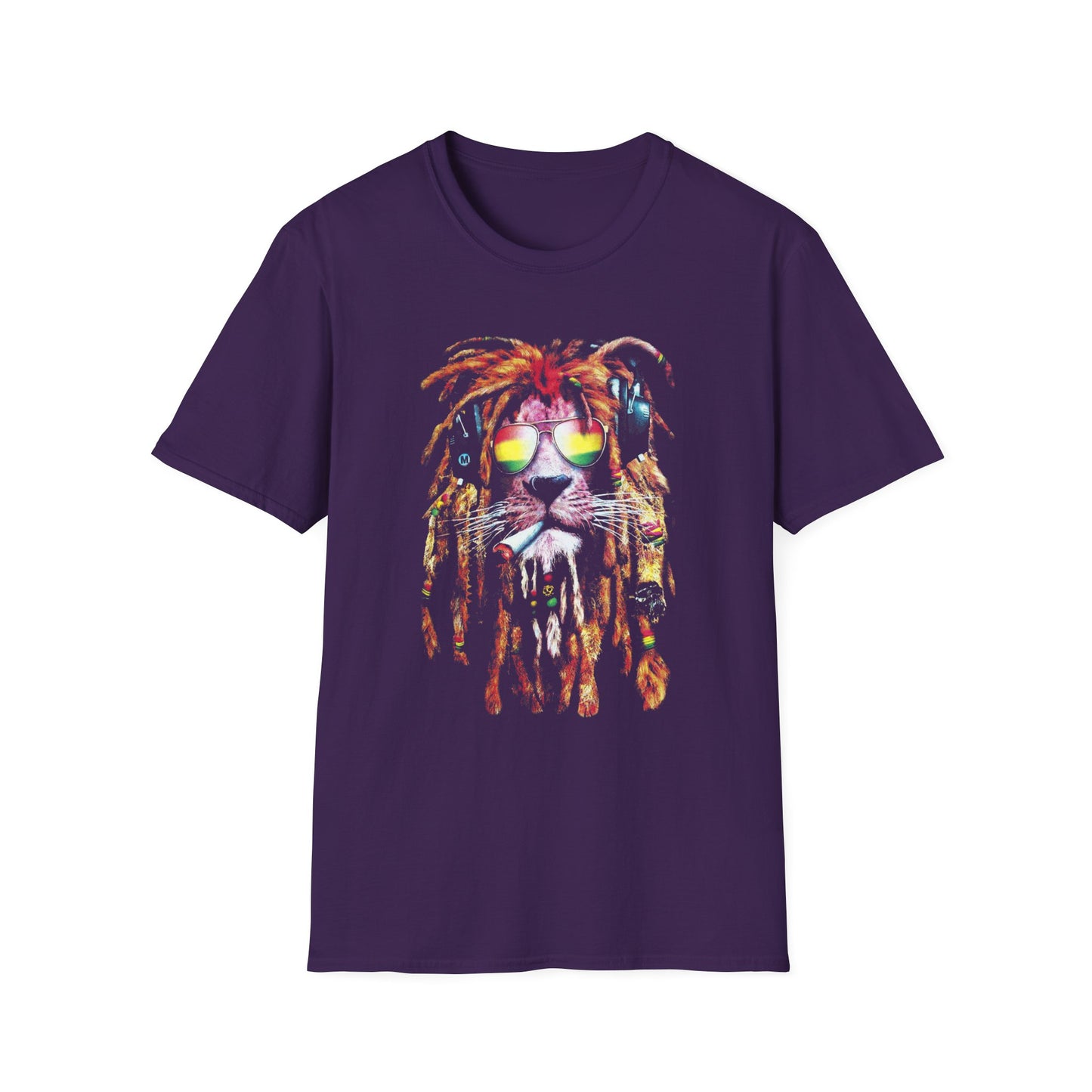 Iron Lion Zion Vibes Unisex Softstyle T-Shirt - Cool Graphic Tee for Music Lovers - CreativeRino