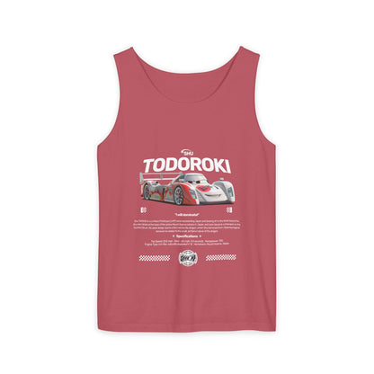 Shu Todoroki Unisex Garment-Dyed Tank Top - | Cat T-shirt Racing Design - CreativeRino