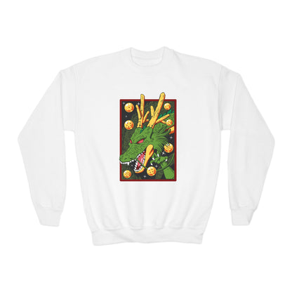 Youth Dragon Ball Crewneck Sweatshirt | Retro Anime Dragon Design for Fans - CreativeRino