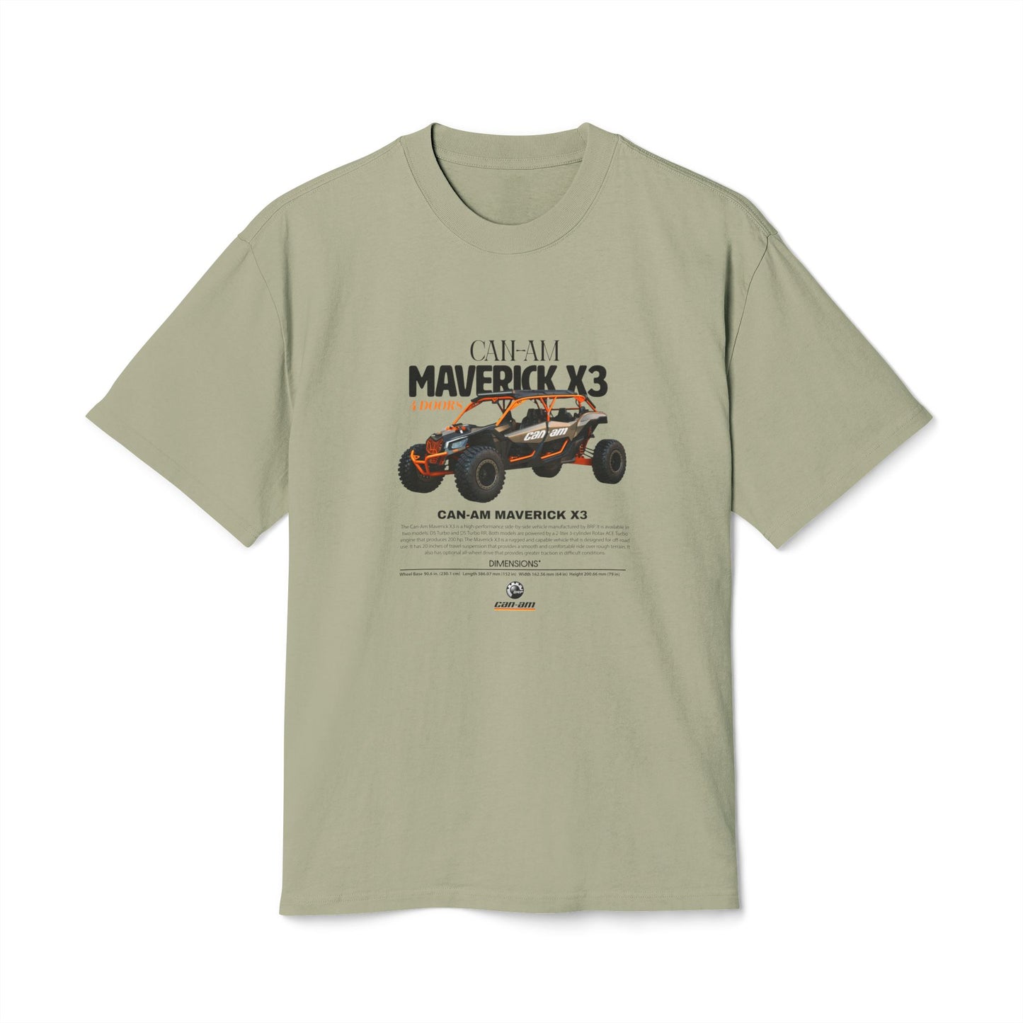 Maverick X3 Graphic Tee - Unisex Heavy Faded T-Shirt for Off-Road Enthusiasts - CreativeRino