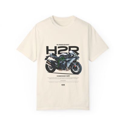 Kawasaki Ninja H2 R Motorcycle Unisex T-Shirt - Garment-Dyed, Casual Style - CreativeRino