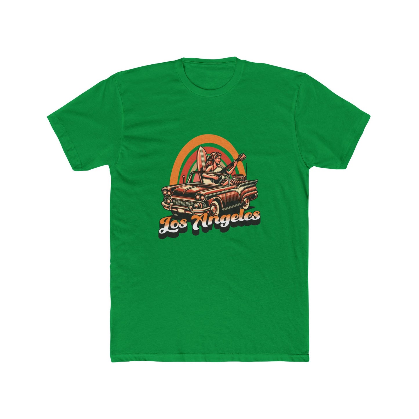 Los Angeles Vintage Tee Graphic Unisex Cotton Crew T-shirt - CreativeRino