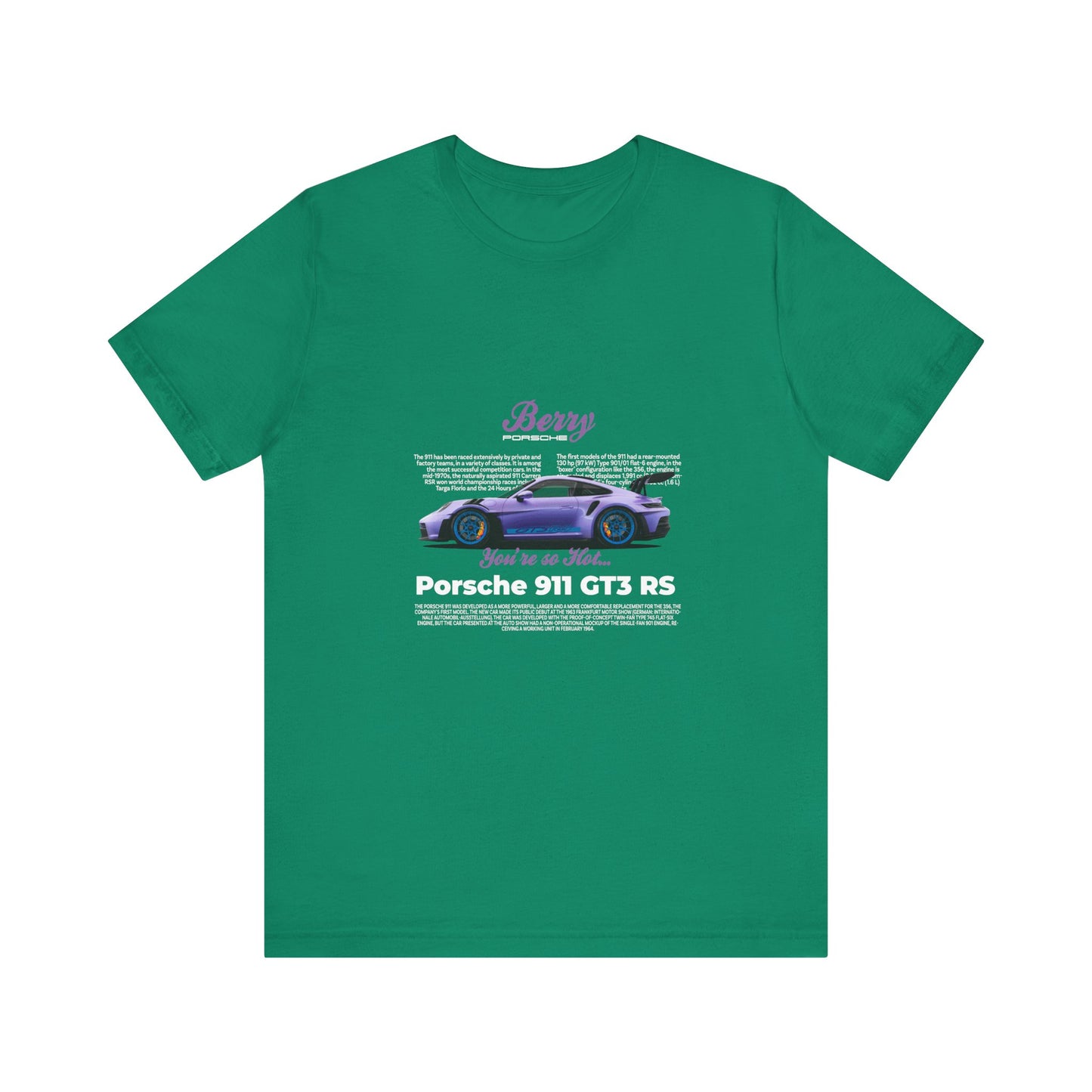 Porsche 911 GT3 RS Berry Car Tee for Automotive Enthusiasts - CreativeRino