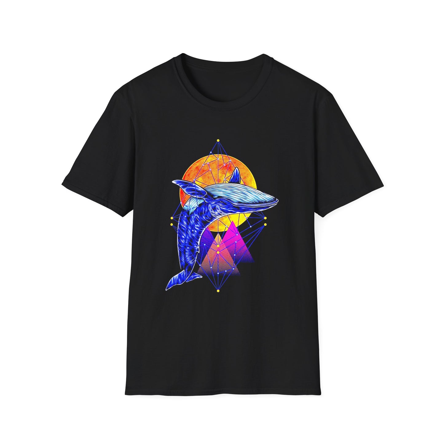 Ballena Whale Unisex Softstyle T-Shirt | Edgy Ocean Art Tee, Unique Gift for Beach Lovers, Festival Wear, Animal Lovers - CreativeRino