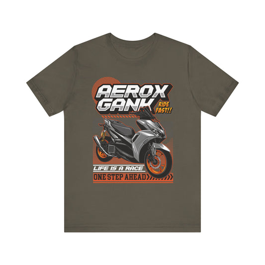 Stylish Scooter Graphic Tee - AEROX GANk - Ride Fast T-shirt - CreativeRino