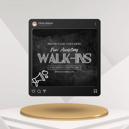 Walk Ins Welcome Flyer Template | Social Media Template CreativeRino