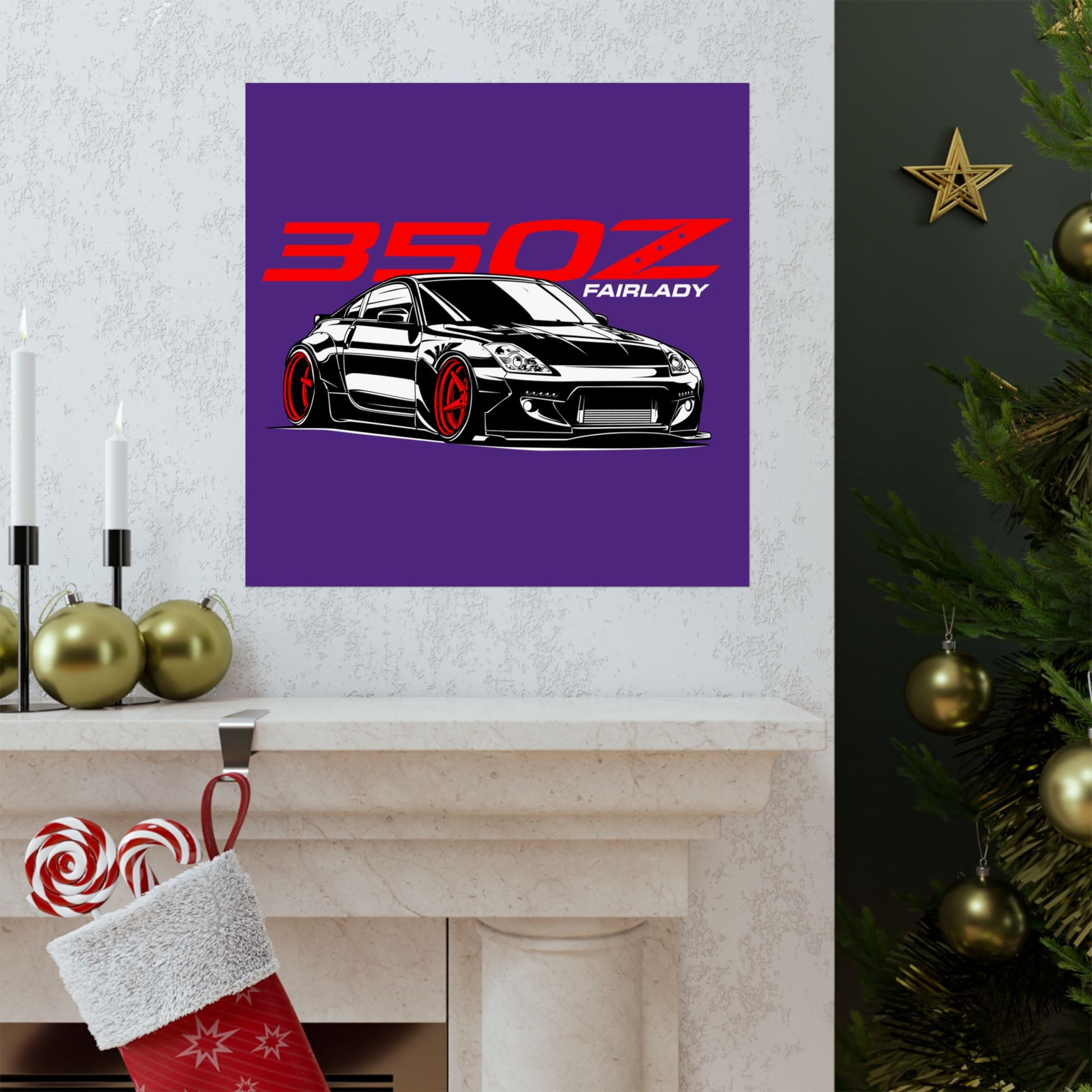 350Z Fairlady Matte Square Poster - Car Enthusiast Wall Art - CreativeRino